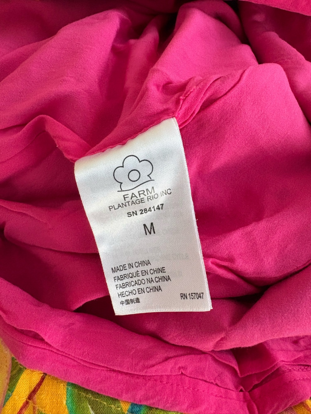 Farm Rio Cashews Chilli Bananas Linen Mini Dress M - Picture 8 of 16